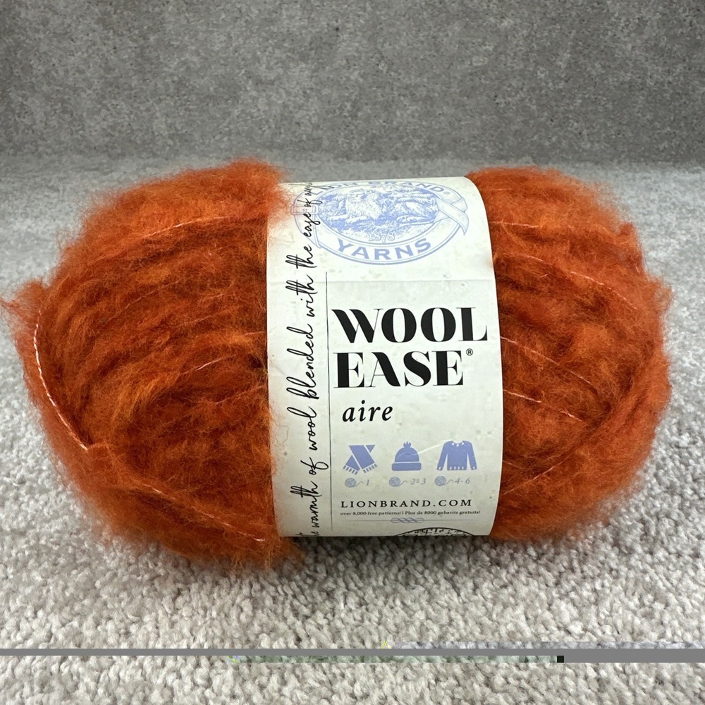 Lion Brand Yarns Wool Ease Aire 3.5 OZ (100g) Color Spicy Lot # 04270-6